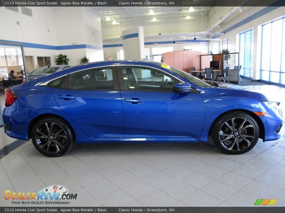 2019 Honda Civic Sport Sedan Agean Blue Metallic / Black Photo #4