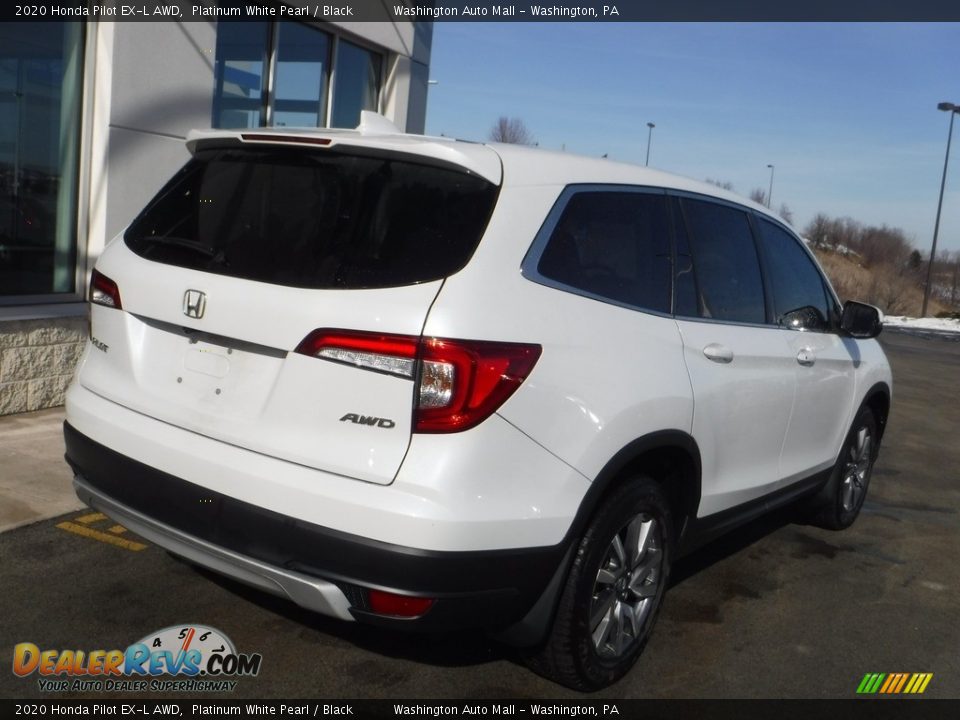 2020 Honda Pilot EX-L AWD Platinum White Pearl / Black Photo #10