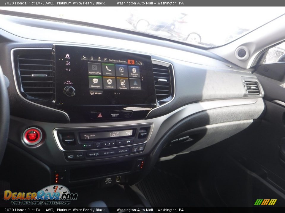 2020 Honda Pilot EX-L AWD Platinum White Pearl / Black Photo #19