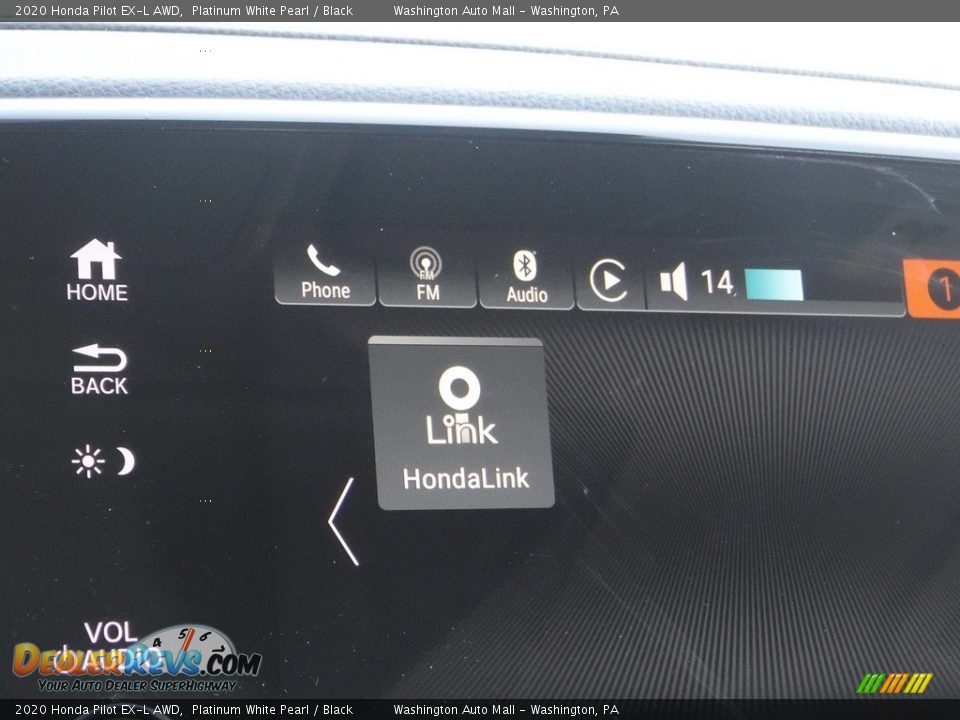 2020 Honda Pilot EX-L AWD Platinum White Pearl / Black Photo #22
