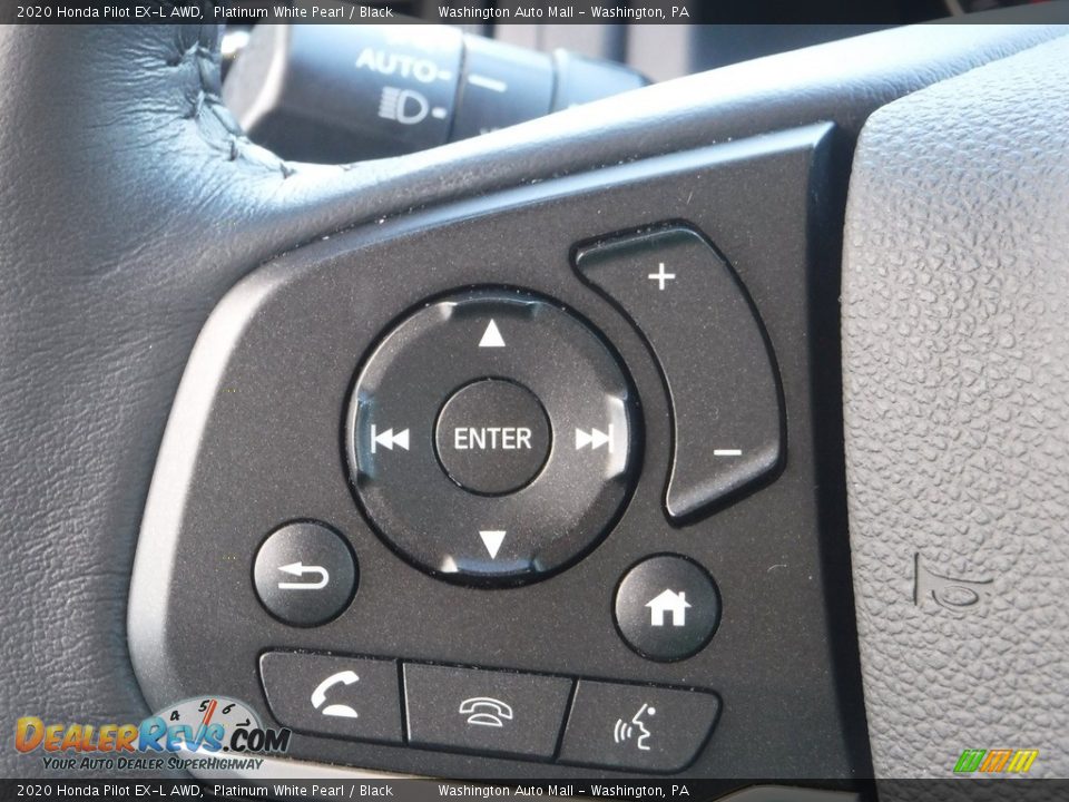 2020 Honda Pilot EX-L AWD Platinum White Pearl / Black Photo #25