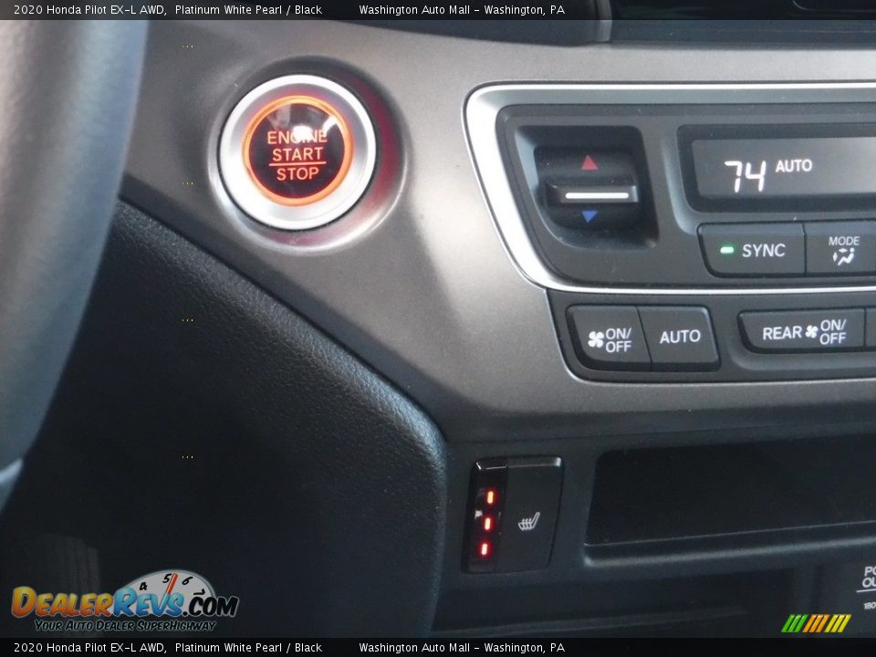 2020 Honda Pilot EX-L AWD Platinum White Pearl / Black Photo #28