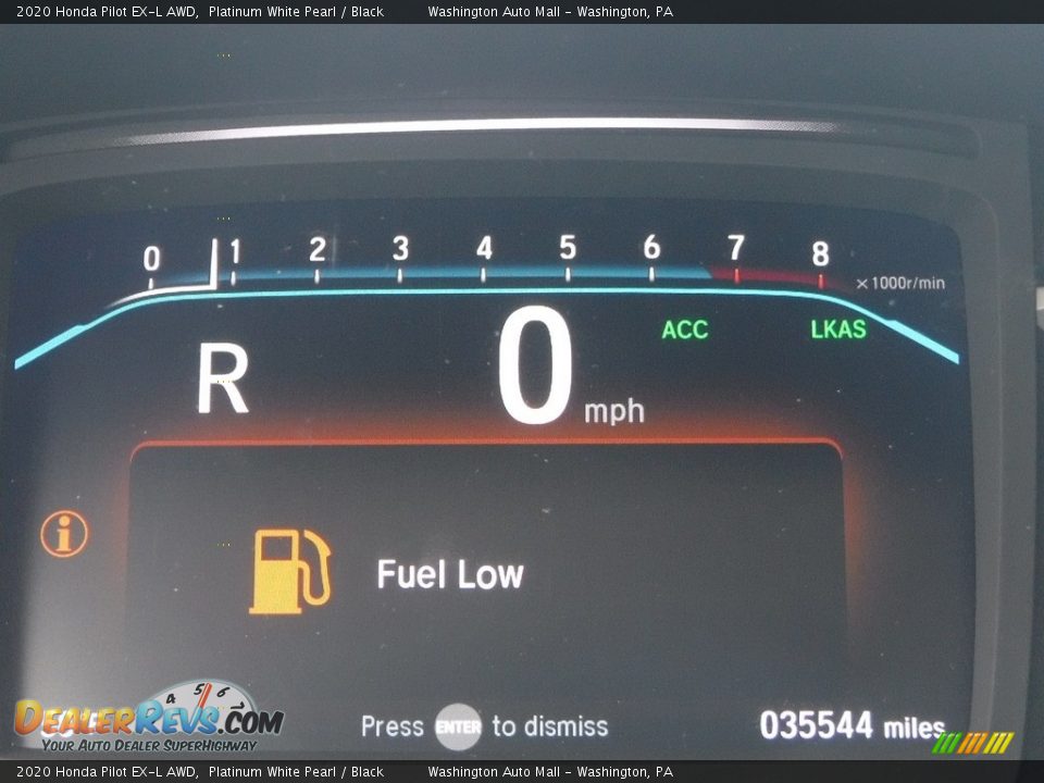 2020 Honda Pilot EX-L AWD Platinum White Pearl / Black Photo #35