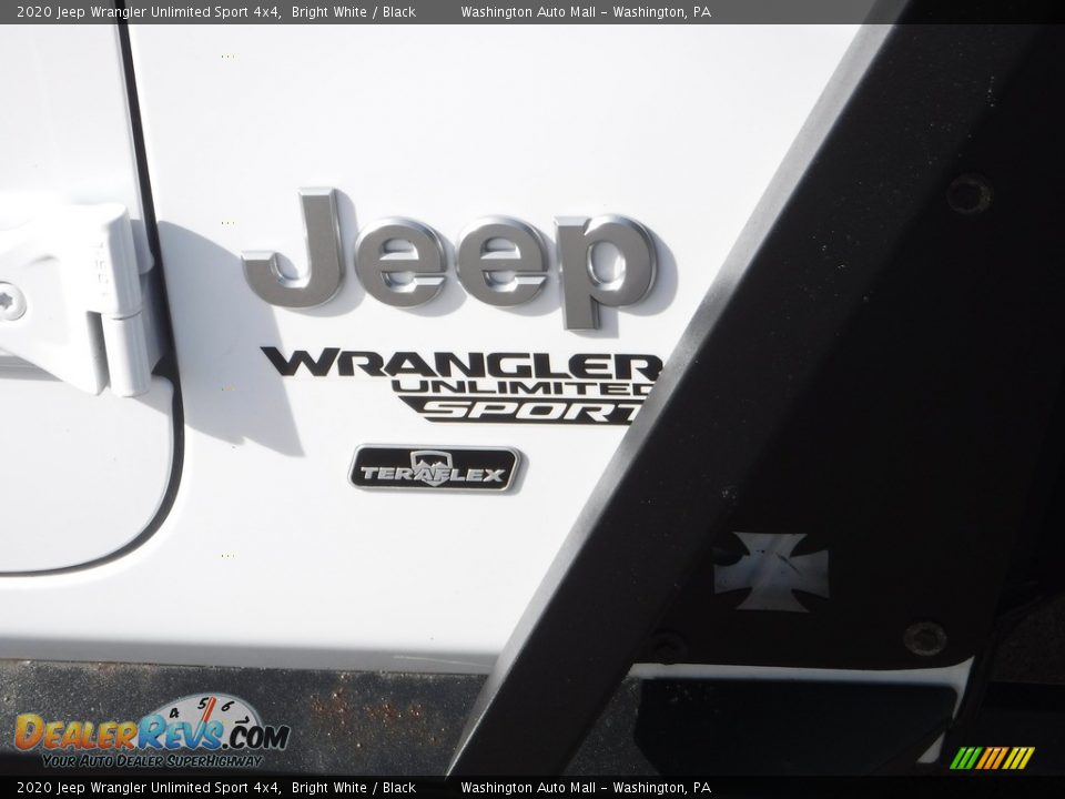 2020 Jeep Wrangler Unlimited Sport 4x4 Bright White / Black Photo #3
