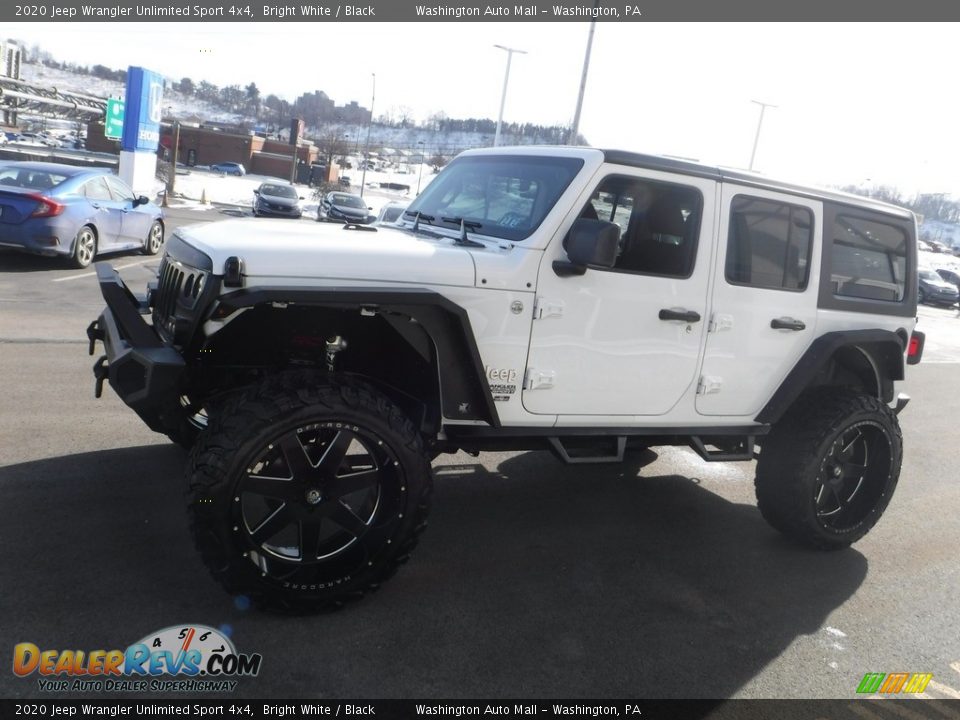 2020 Jeep Wrangler Unlimited Sport 4x4 Bright White / Black Photo #10