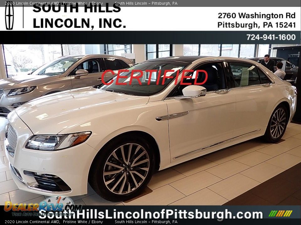 2020 Lincoln Continental AWD Pristine White / Ebony Photo #1