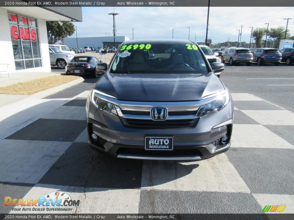 2020 Honda Pilot EX AWD Modern Steel Metallic / Gray Photo #2