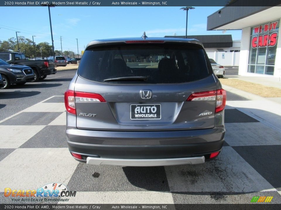 2020 Honda Pilot EX AWD Modern Steel Metallic / Gray Photo #4
