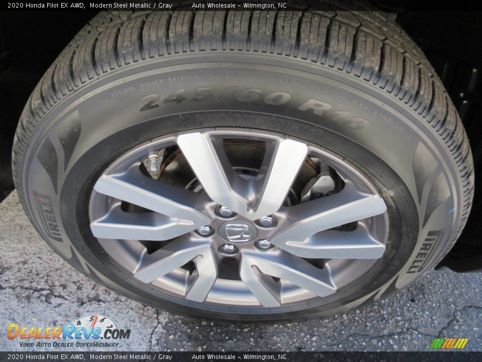 2020 Honda Pilot EX AWD Modern Steel Metallic / Gray Photo #7