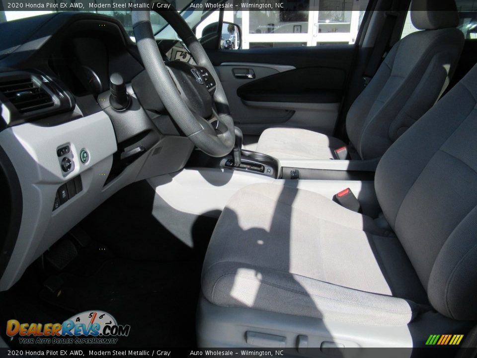 2020 Honda Pilot EX AWD Modern Steel Metallic / Gray Photo #11