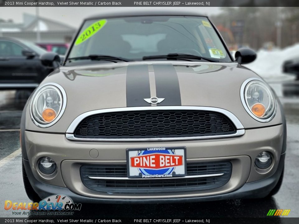 2013 Mini Cooper Hardtop Velvet Silver Metallic / Carbon Black Photo #11