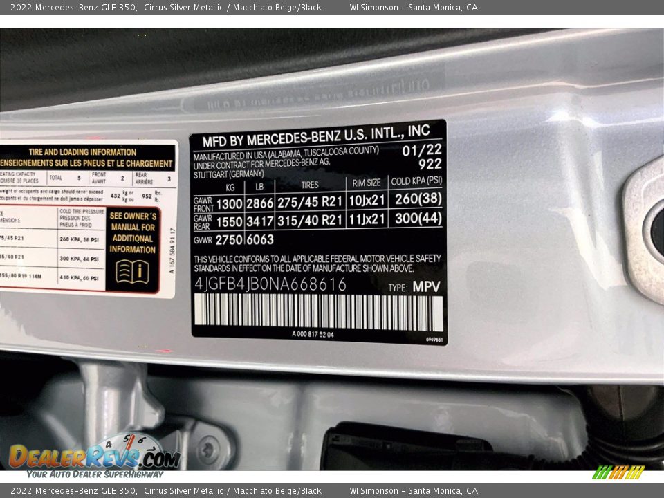 2022 Mercedes-Benz GLE 350 Cirrus Silver Metallic / Macchiato Beige/Black Photo #11