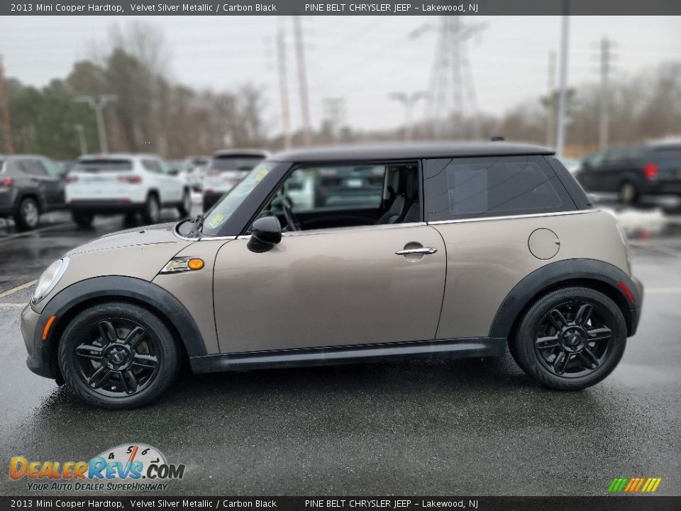 2013 Mini Cooper Hardtop Velvet Silver Metallic / Carbon Black Photo #12