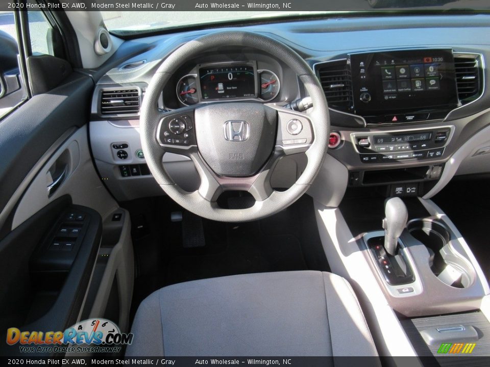 2020 Honda Pilot EX AWD Modern Steel Metallic / Gray Photo #15
