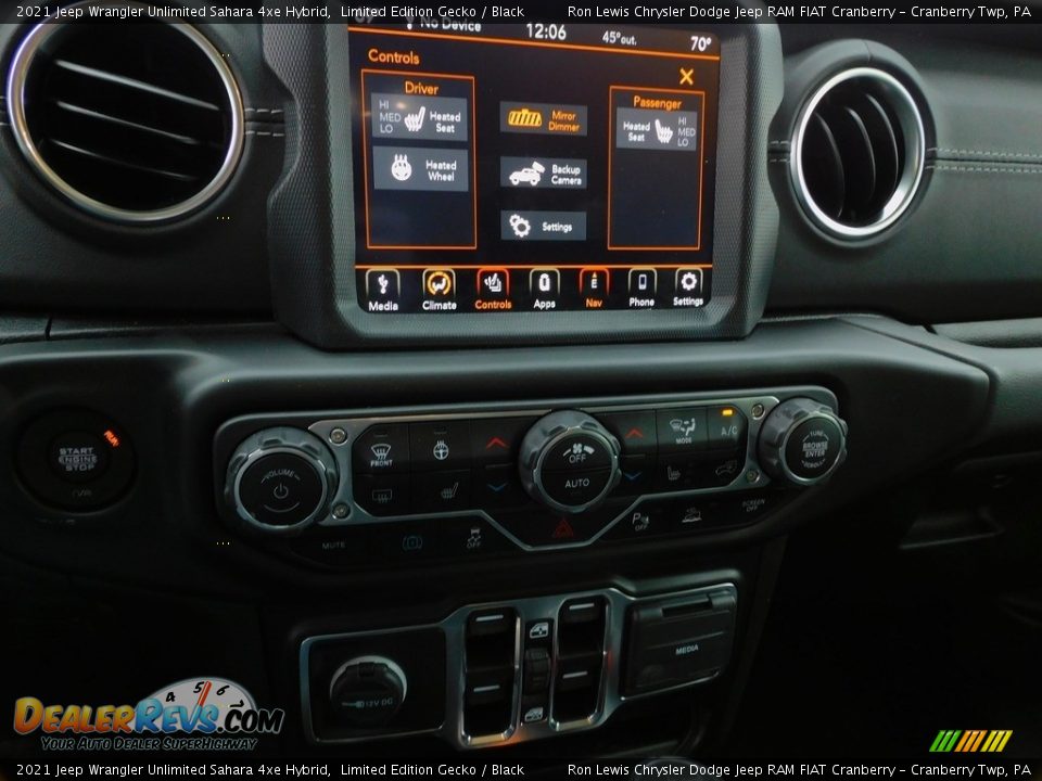 Controls of 2021 Jeep Wrangler Unlimited Sahara 4xe Hybrid Photo #17