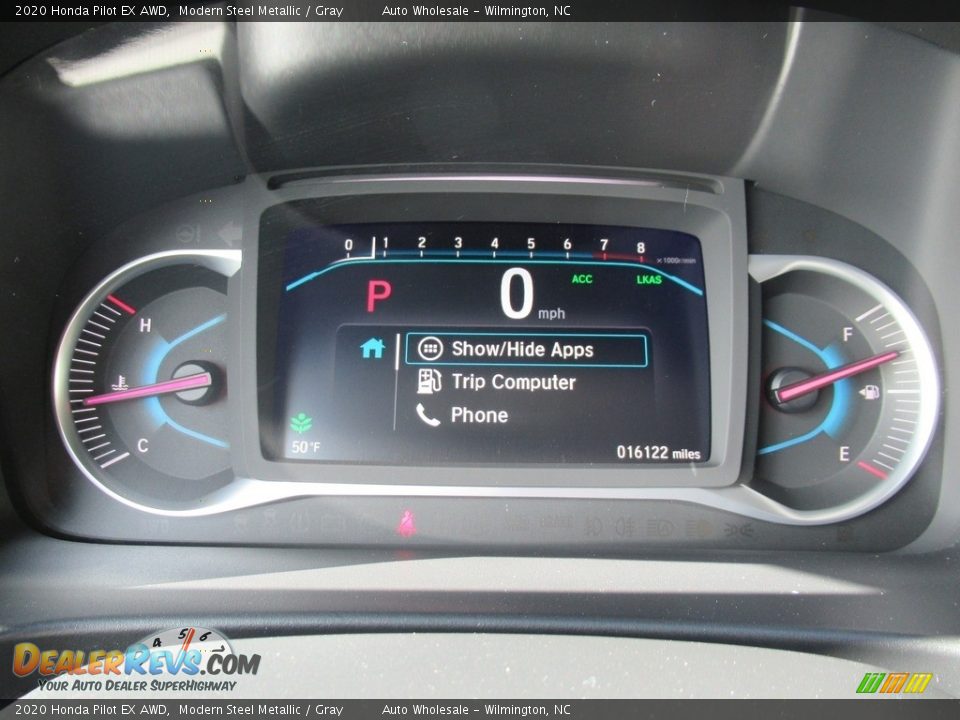 2020 Honda Pilot EX AWD Modern Steel Metallic / Gray Photo #16