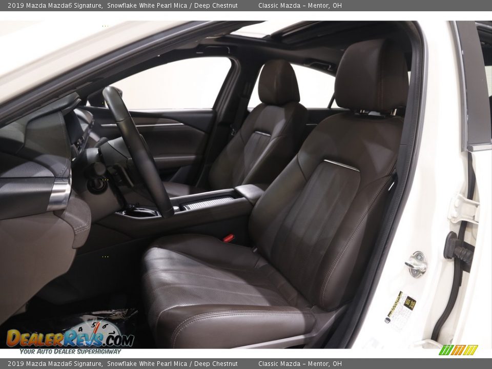 2019 Mazda Mazda6 Signature Snowflake White Pearl Mica / Deep Chestnut Photo #5