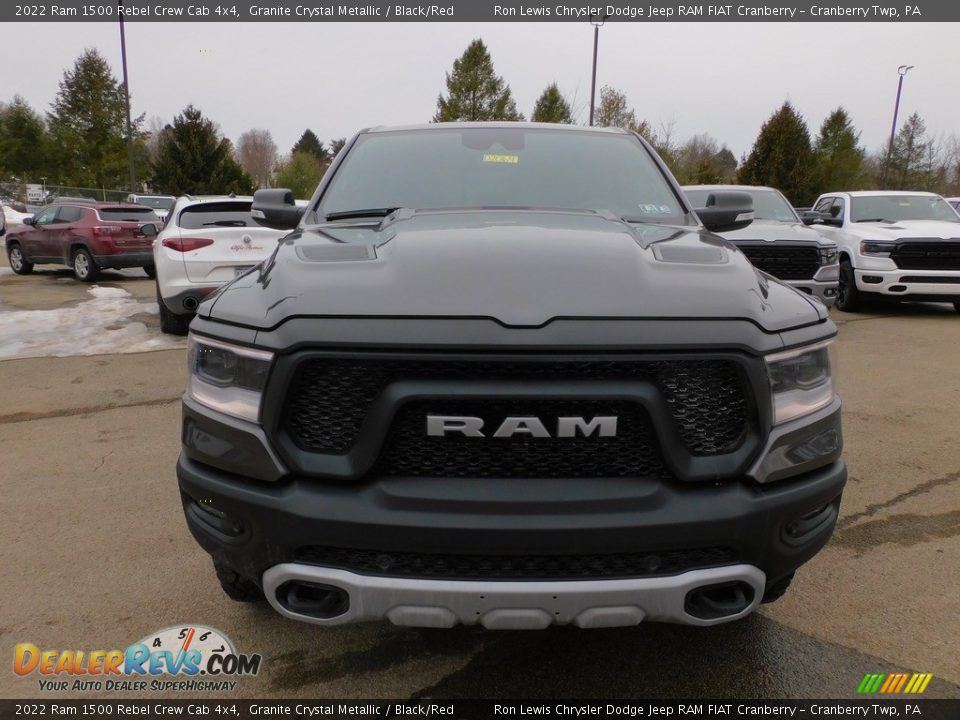 2022 Ram 1500 Rebel Crew Cab 4x4 Granite Crystal Metallic / Black/Red Photo #2