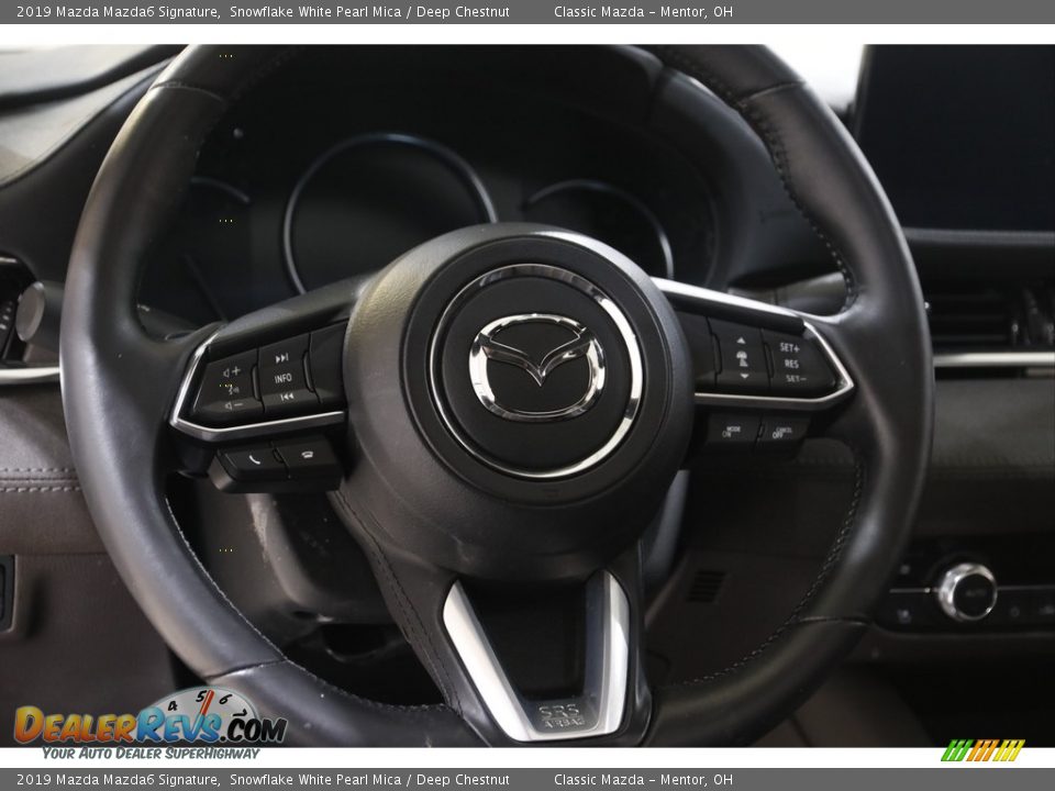 2019 Mazda Mazda6 Signature Snowflake White Pearl Mica / Deep Chestnut Photo #7