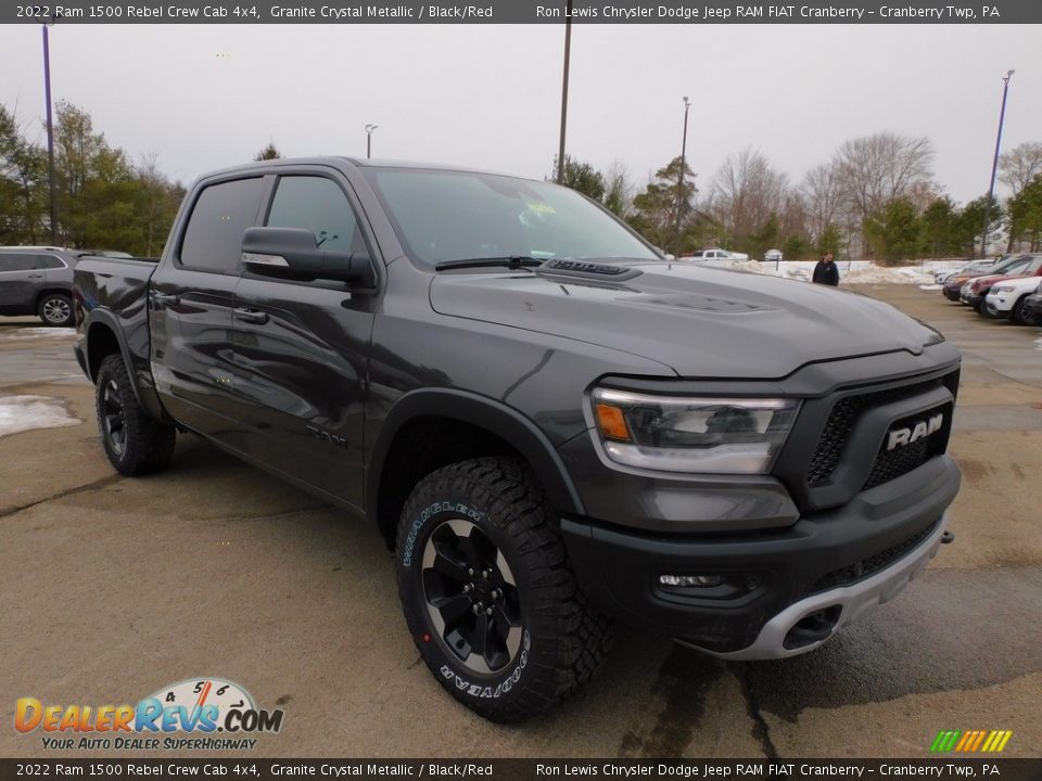 Front 3/4 View of 2022 Ram 1500 Rebel Crew Cab 4x4 Photo #3