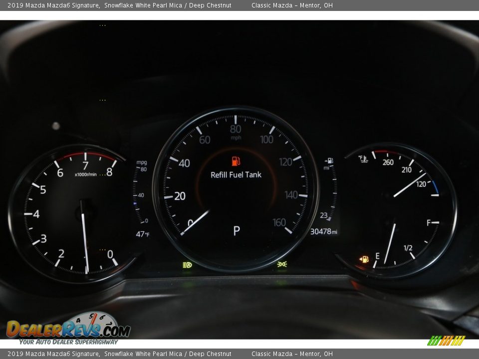 2019 Mazda Mazda6 Signature Snowflake White Pearl Mica / Deep Chestnut Photo #8