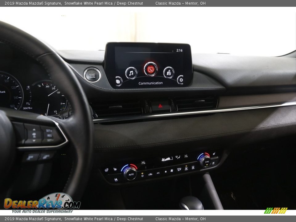 2019 Mazda Mazda6 Signature Snowflake White Pearl Mica / Deep Chestnut Photo #9