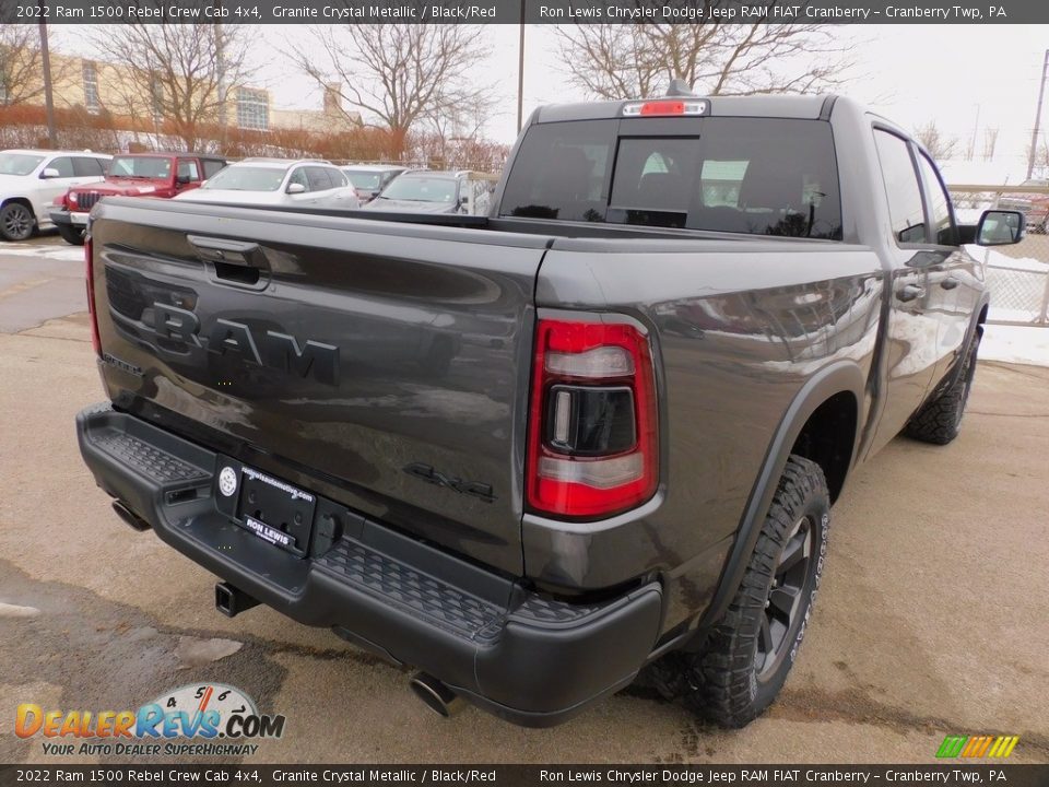 2022 Ram 1500 Rebel Crew Cab 4x4 Granite Crystal Metallic / Black/Red Photo #5