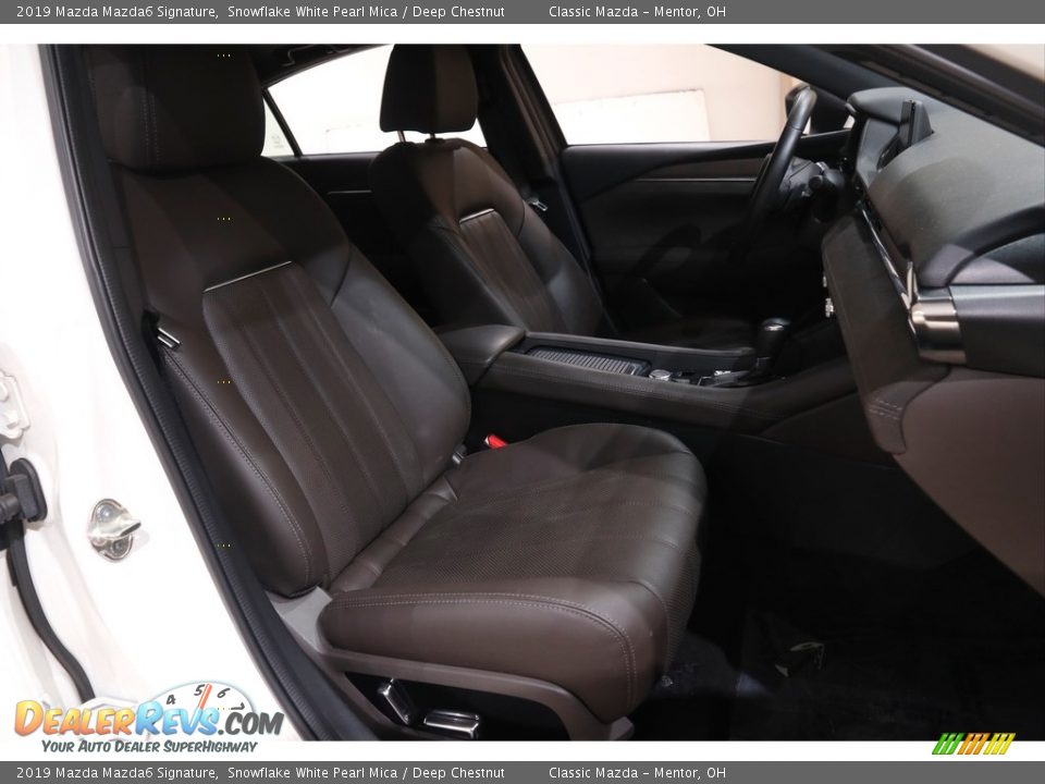 2019 Mazda Mazda6 Signature Snowflake White Pearl Mica / Deep Chestnut Photo #15
