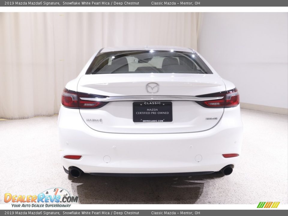 2019 Mazda Mazda6 Signature Snowflake White Pearl Mica / Deep Chestnut Photo #18