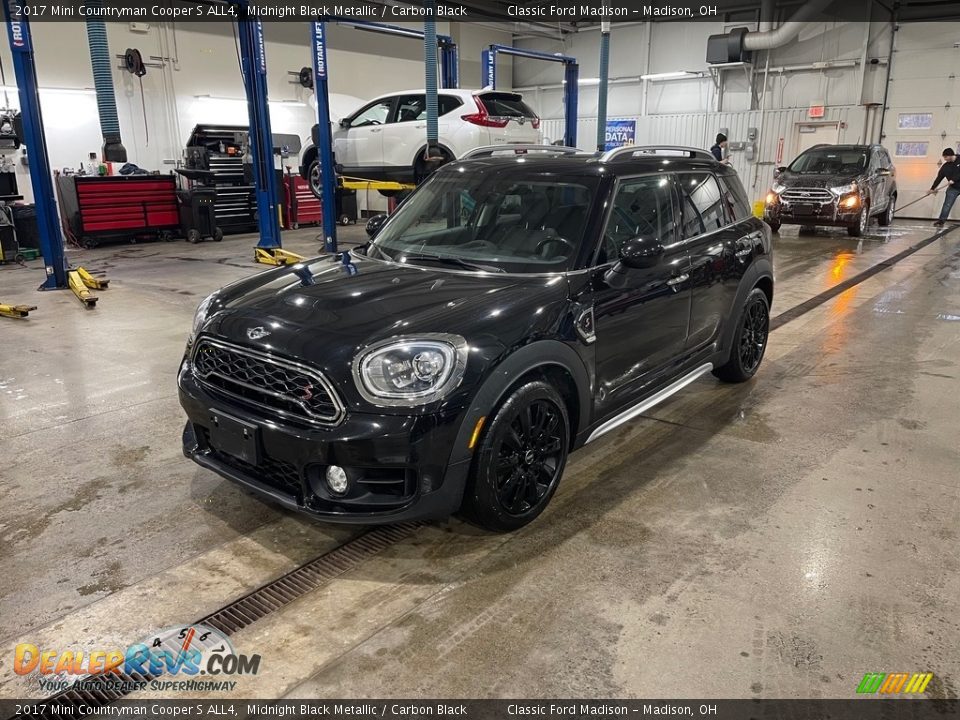2017 Mini Countryman Cooper S ALL4 Midnight Black Metallic / Carbon Black Photo #1