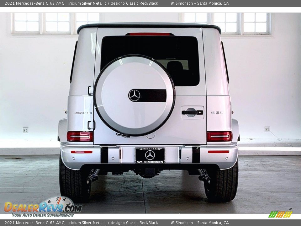 2021 Mercedes-Benz G 63 AMG Iridium Silver Metallic / designo Classic Red/Black Photo #3