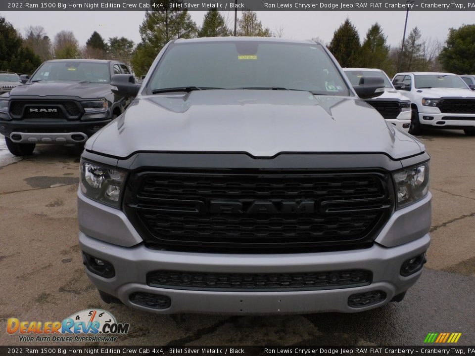 2022 Ram 1500 Big Horn Night Edition Crew Cab 4x4 Billet Silver Metallic / Black Photo #2