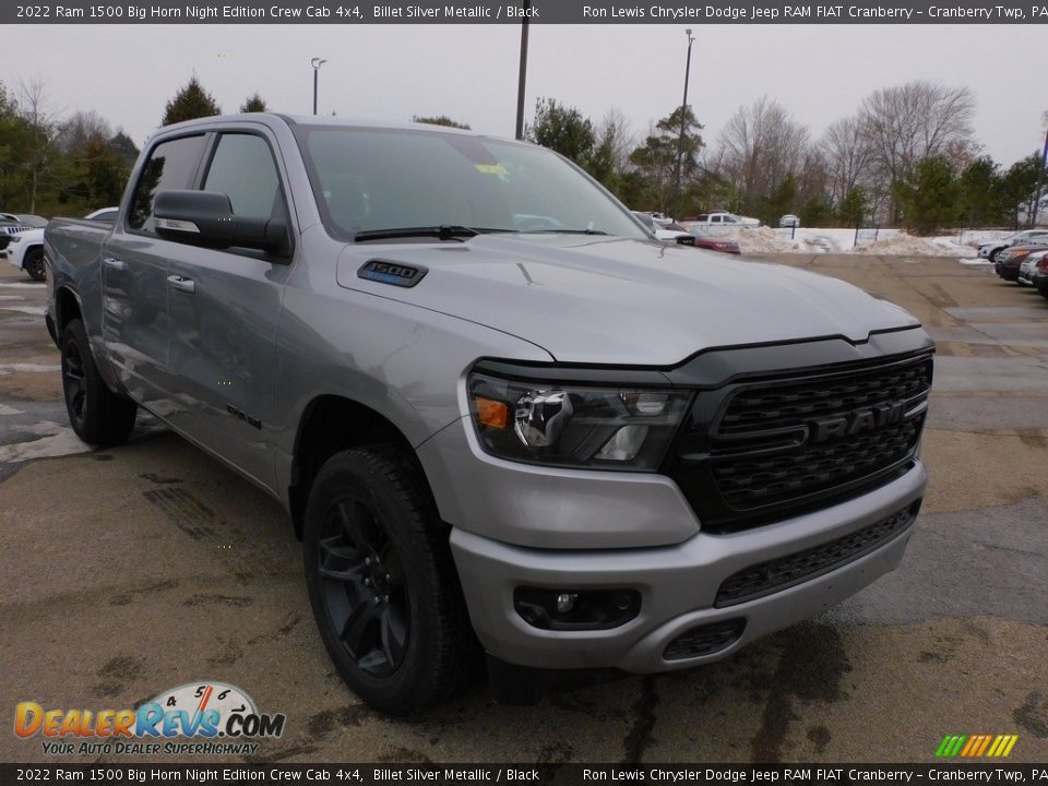2022 Ram 1500 Big Horn Night Edition Crew Cab 4x4 Billet Silver Metallic / Black Photo #3
