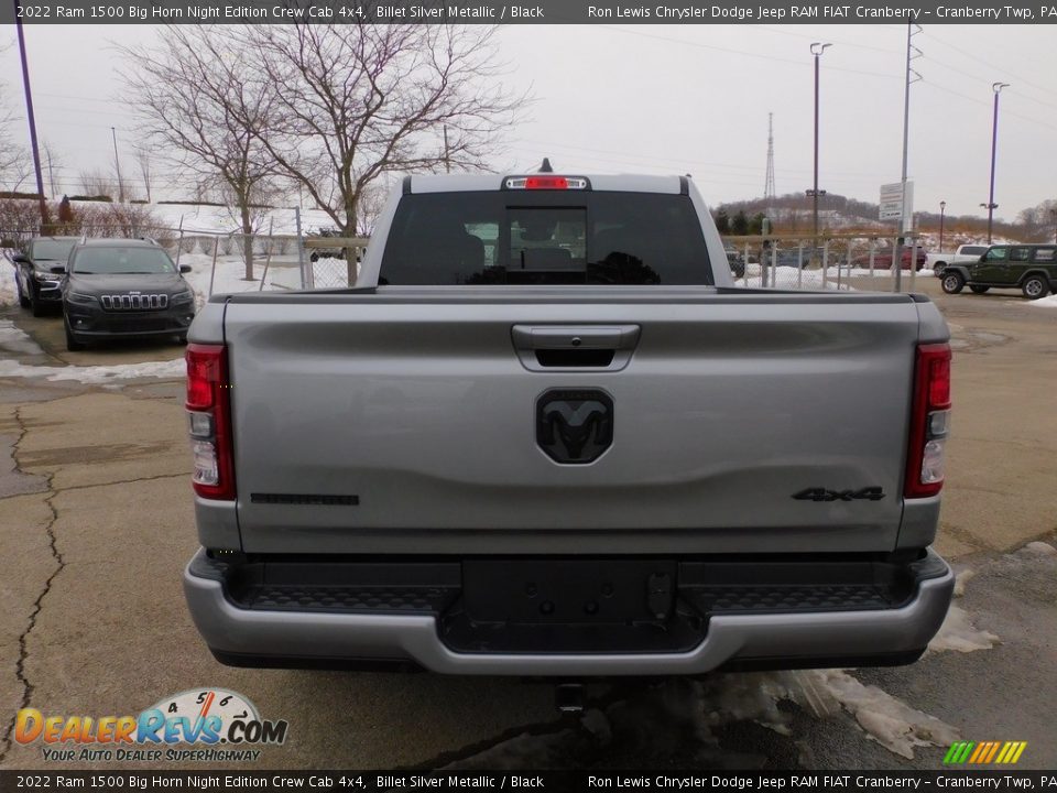 2022 Ram 1500 Big Horn Night Edition Crew Cab 4x4 Billet Silver Metallic / Black Photo #6