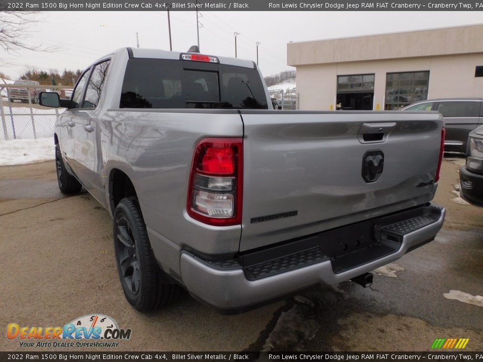 2022 Ram 1500 Big Horn Night Edition Crew Cab 4x4 Billet Silver Metallic / Black Photo #8