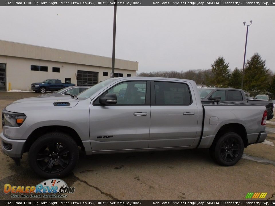 2022 Ram 1500 Big Horn Night Edition Crew Cab 4x4 Billet Silver Metallic / Black Photo #9