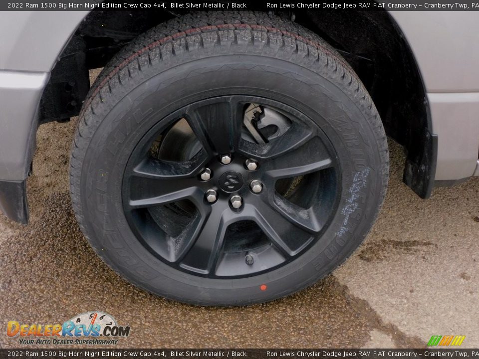2022 Ram 1500 Big Horn Night Edition Crew Cab 4x4 Billet Silver Metallic / Black Photo #10
