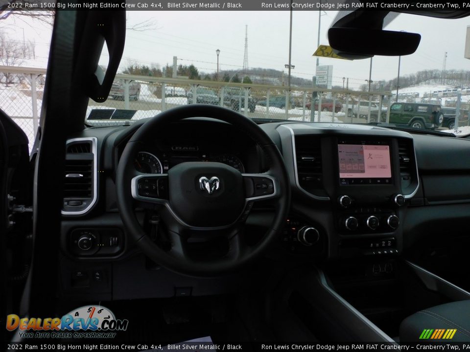 2022 Ram 1500 Big Horn Night Edition Crew Cab 4x4 Billet Silver Metallic / Black Photo #14