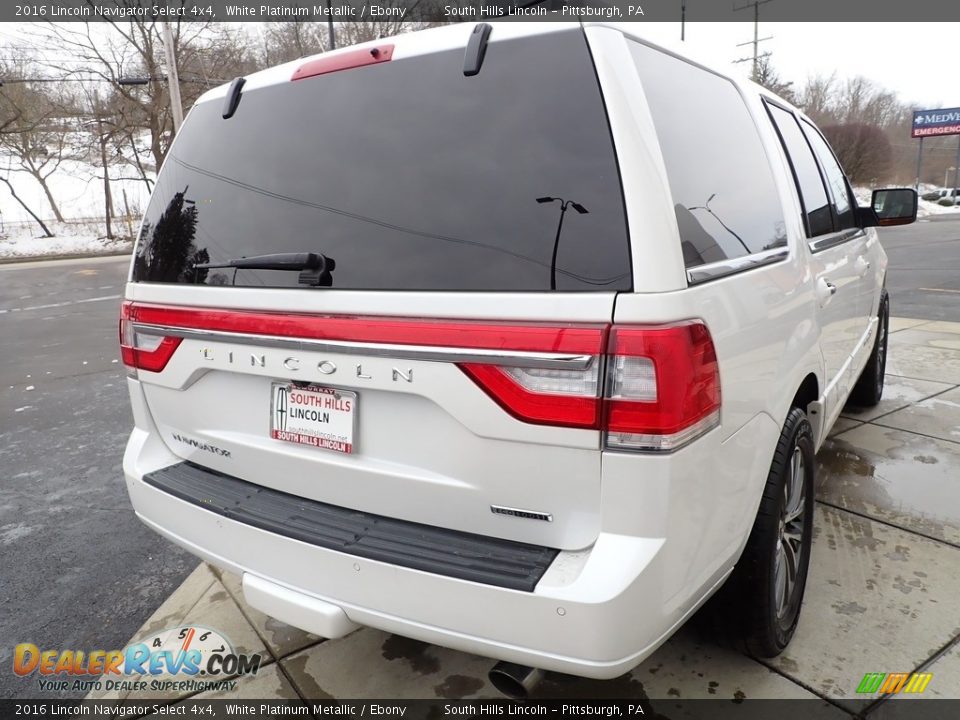 2016 Lincoln Navigator Select 4x4 White Platinum Metallic / Ebony Photo #6