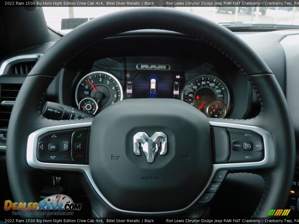 2022 Ram 1500 Big Horn Night Edition Crew Cab 4x4 Billet Silver Metallic / Black Photo #19