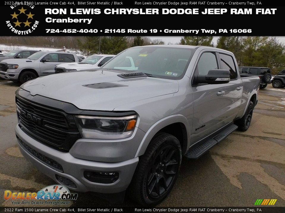 2022 Ram 1500 Laramie Crew Cab 4x4 Billet Silver Metallic / Black Photo #1