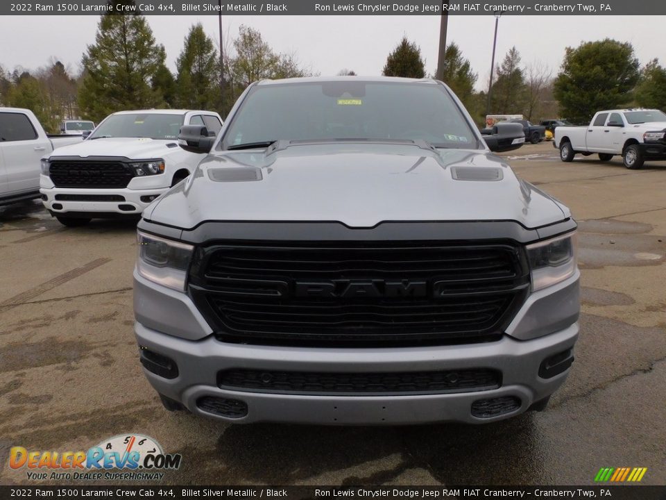 2022 Ram 1500 Laramie Crew Cab 4x4 Billet Silver Metallic / Black Photo #2