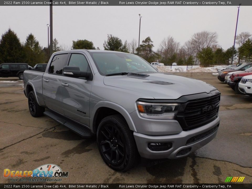 2022 Ram 1500 Laramie Crew Cab 4x4 Billet Silver Metallic / Black Photo #3