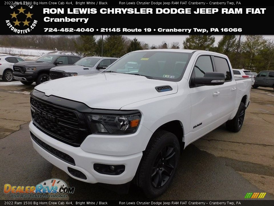 2022 Ram 1500 Big Horn Crew Cab 4x4 Bright White / Black Photo #1