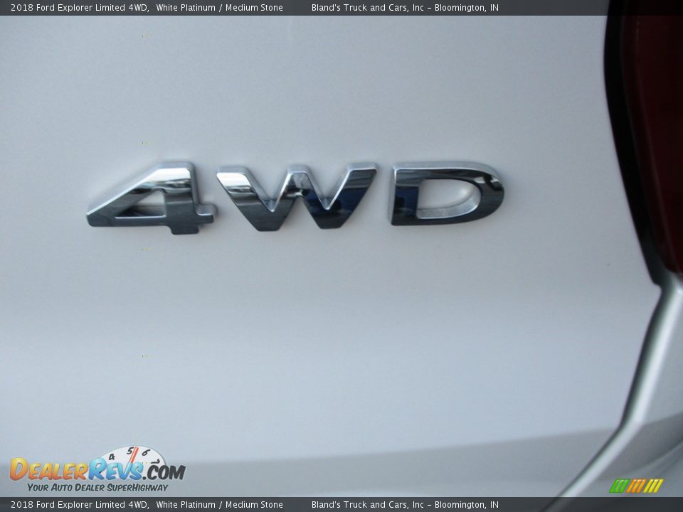 2018 Ford Explorer Limited 4WD White Platinum / Medium Stone Photo #36