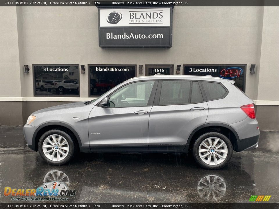2014 BMW X3 xDrive28i Titanium Silver Metallic / Black Photo #1
