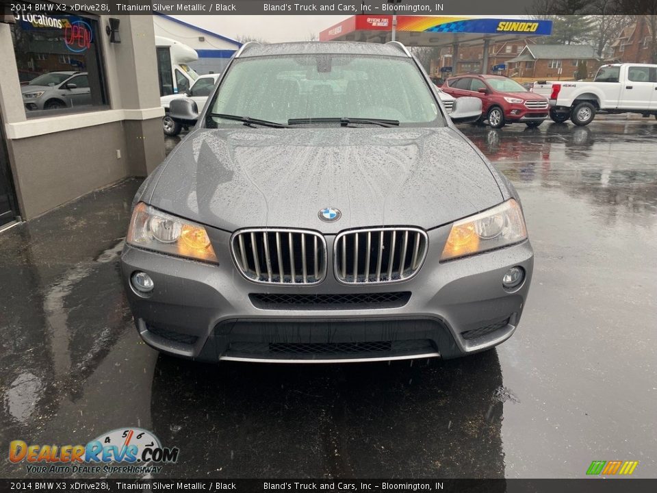 2014 BMW X3 xDrive28i Titanium Silver Metallic / Black Photo #3