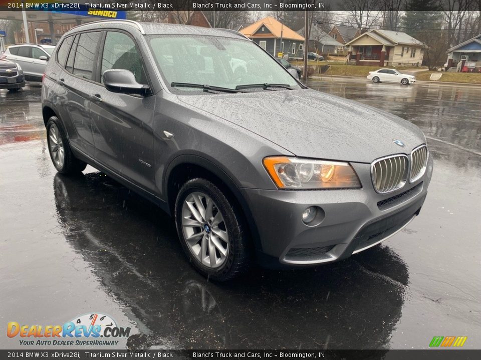 2014 BMW X3 xDrive28i Titanium Silver Metallic / Black Photo #4