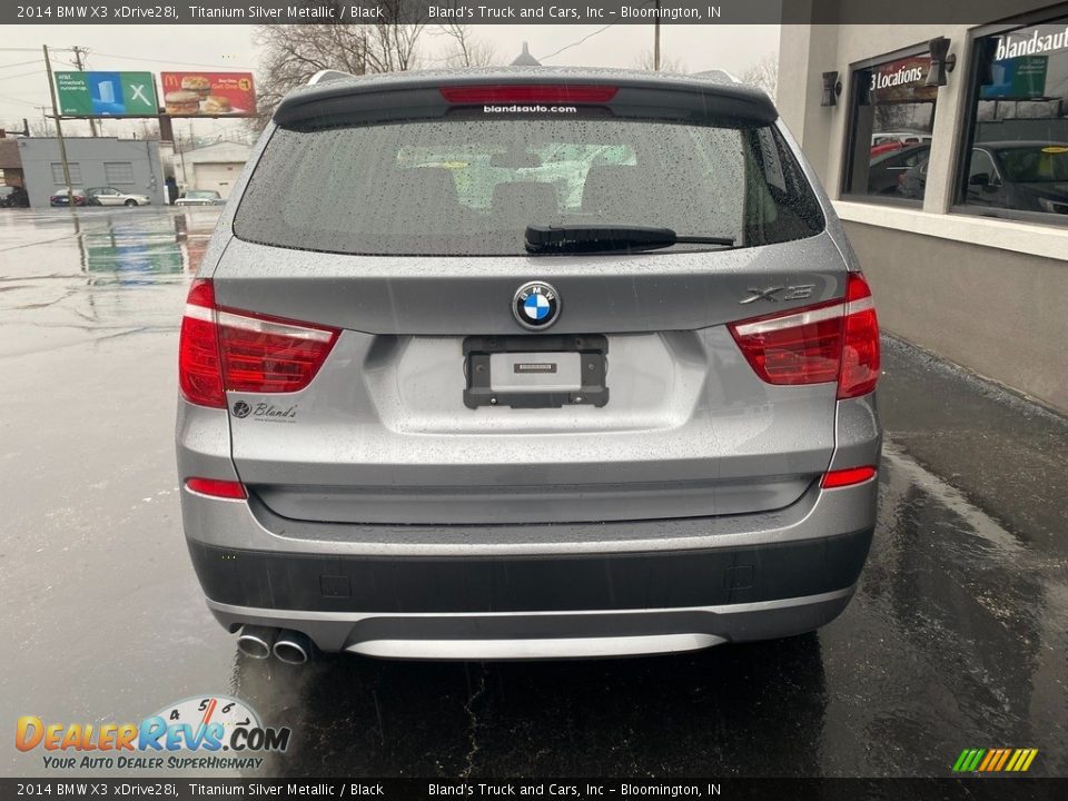 2014 BMW X3 xDrive28i Titanium Silver Metallic / Black Photo #6