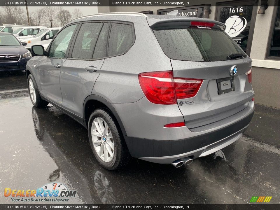 2014 BMW X3 xDrive28i Titanium Silver Metallic / Black Photo #7